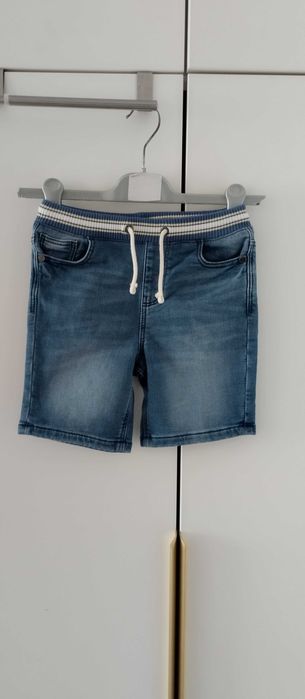 Spodenki krótkie dla chłopca jeansowe na gumie 110/116 M&S Collection