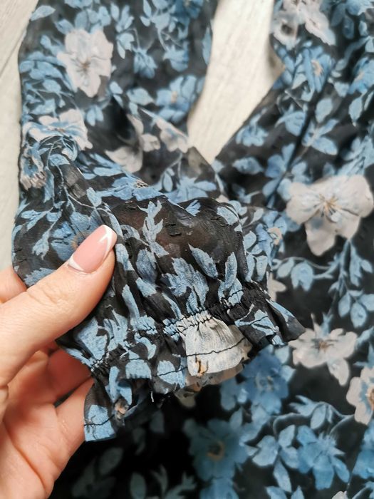 Sukienka baby doll w kwiaty kwiaty