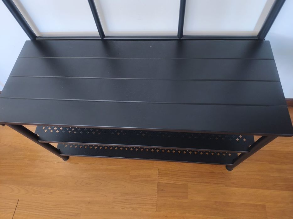 Cabide + bengaleiro + banco c/arrumação p/sapatos NIPÅSEN