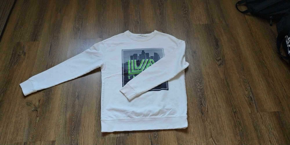 Biały sweter bez kaptura H&M roz. 158/164 stan bardzo dobrym