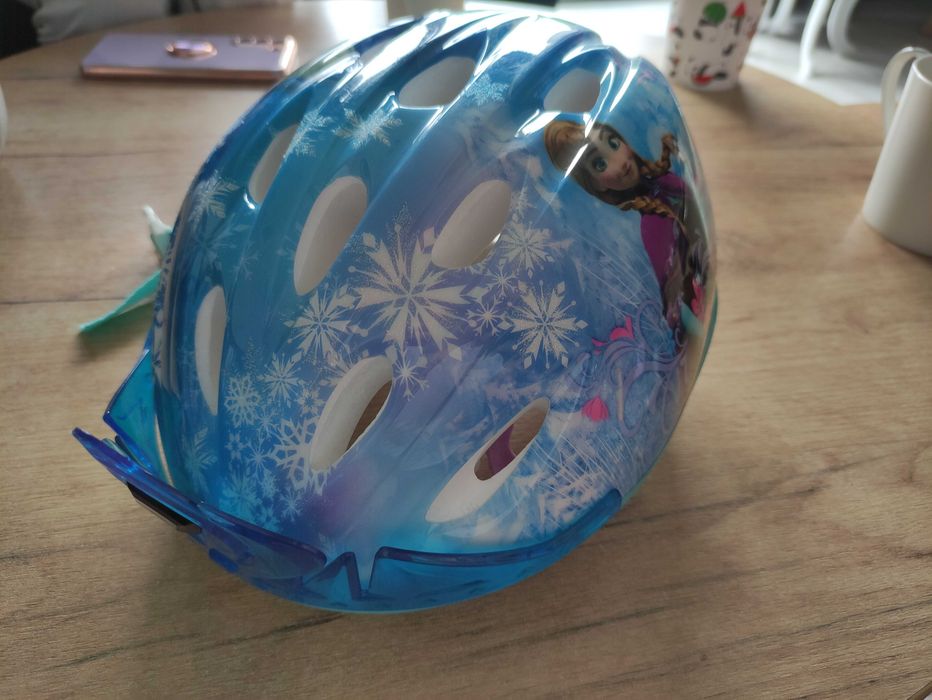 Kask rowerowy elza frozen ania karaina lodu z koroną lodowcem disney