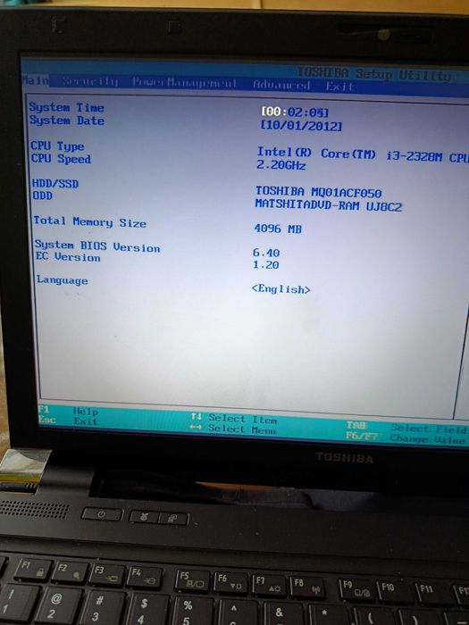 Laptop Toshiba używany