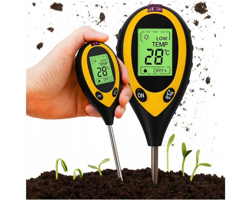 Kwasomierz Glebowy Miernik Tester Ogrodniczy 4w1 pH do Gleb Ziemi