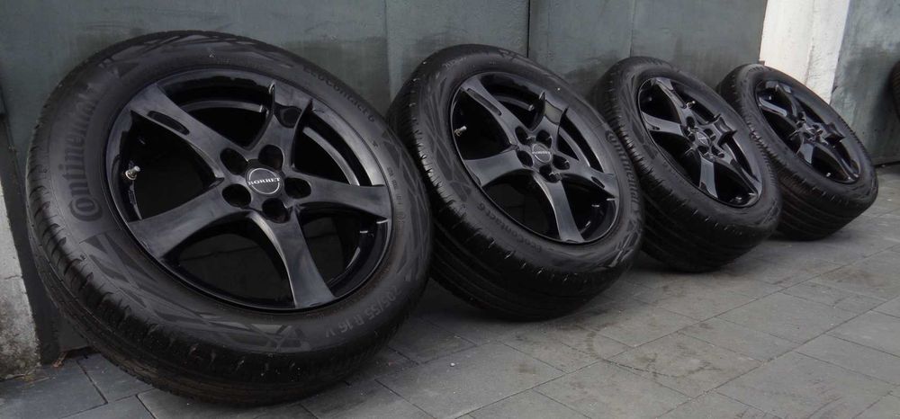 Czarne alufelgi BORBET 16 cali 5x105 Opel Astra J K, Chevrolet + opony