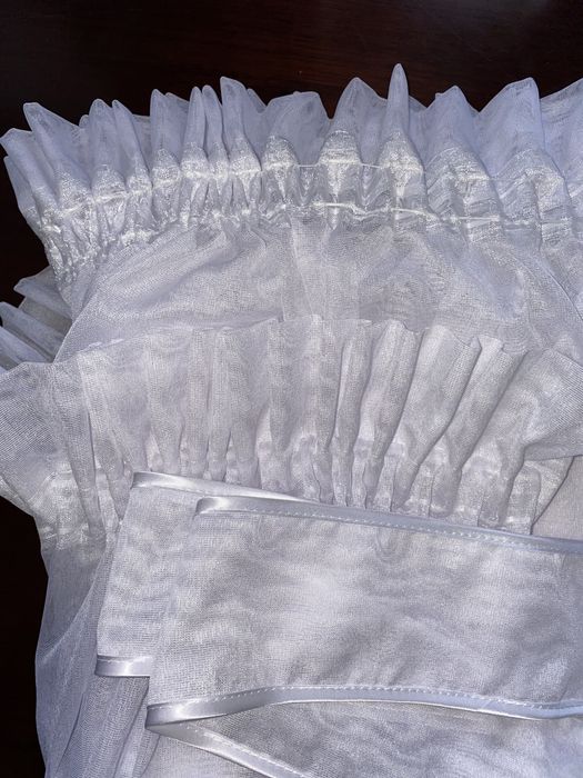 Firanki 2 szt. nowe 290 cm x 400 cm śnieżnobiałe 2 sztuki