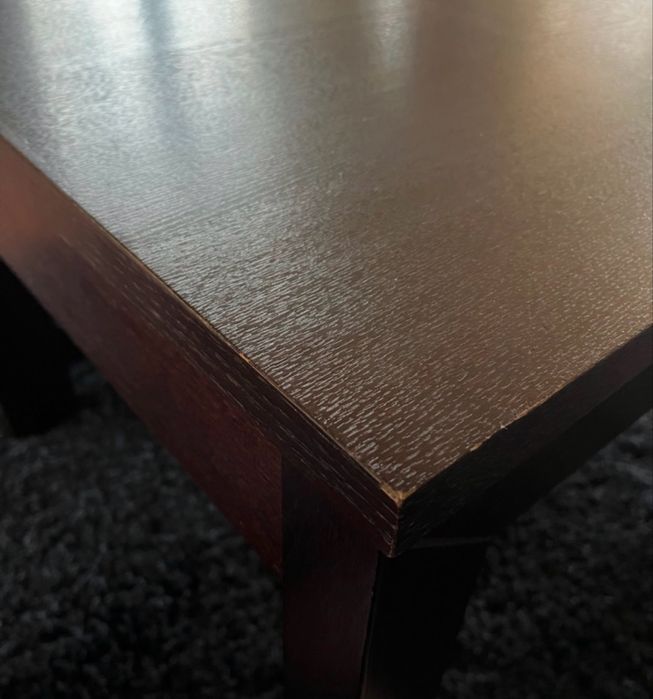 Stolik kawowy 60x60 drewniany ciemny brąz wenge venge