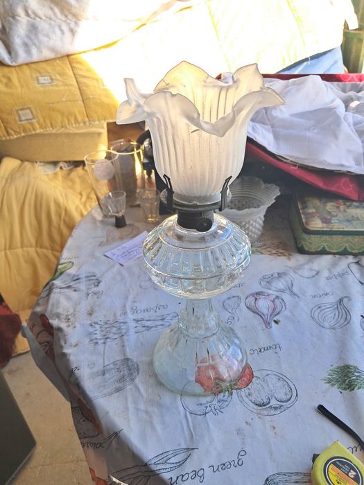 Candeeiro de vidro a petroleo