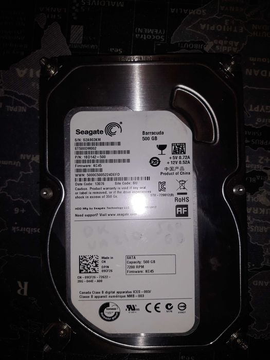 Disco Sata Seagate Barracuda 500GB em perfeito estado