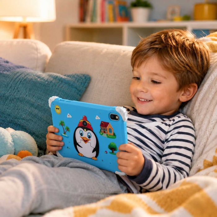 Дитячий планшет Meijiahui K1 Android-15 Penguin / Планшет 7" 6GB/128GB / Дитячий планшетний ПК з екраном 7 дюймів Синій