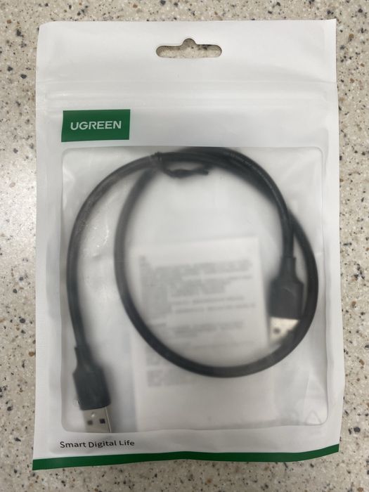 Кабель Ugreen US102 USB 2.0 0.5 м Черный