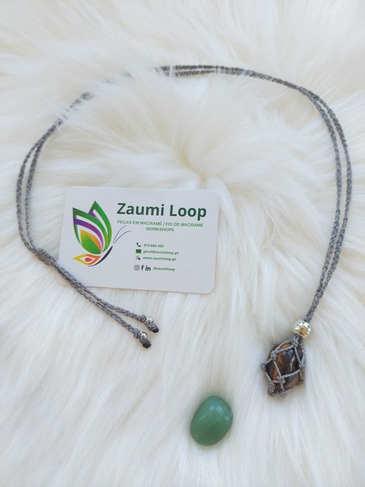 Colar Ajustável para Multi Cristais em macramé | NOVO |