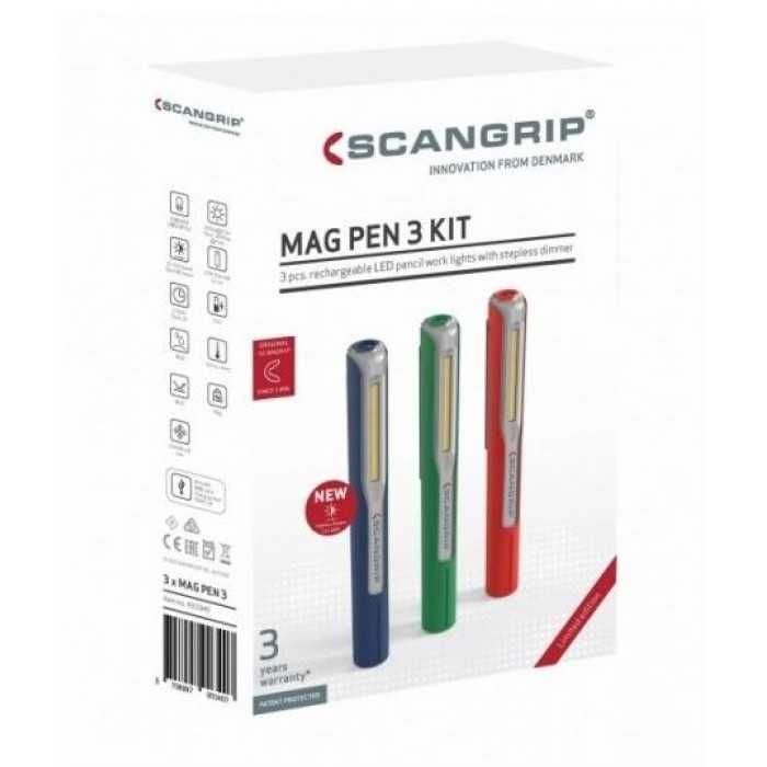 Jogo de 3 Gambiarras Mag Pen Li-ion