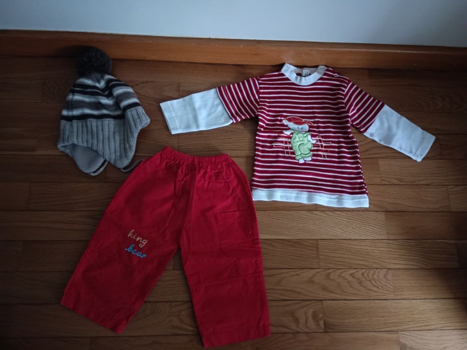 Lote de 9 peças de roupa de menino 12M de inverno