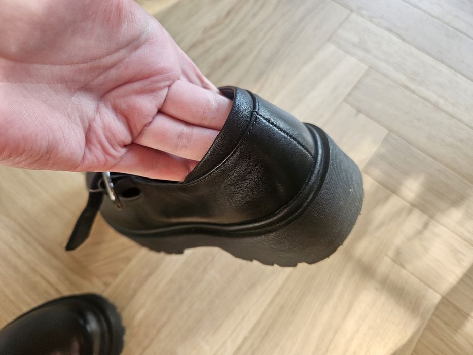 Mary Jane Czarne Skóra Naturalna Lasocki
