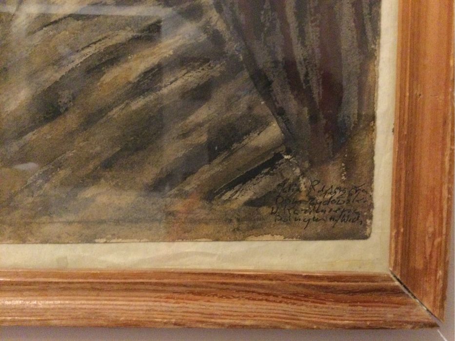 Obraz,grafika,akwarela,Kazimierz Dln,Żydowski zaułek.Julia Rusiecka.