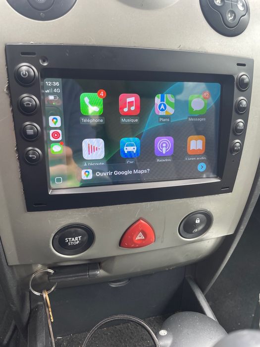Rádio Renault Megane 2 + GPS + Carplay sem fios.