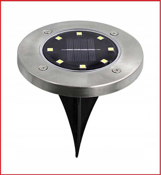 8x lampa solarna ogrodowa wbijana