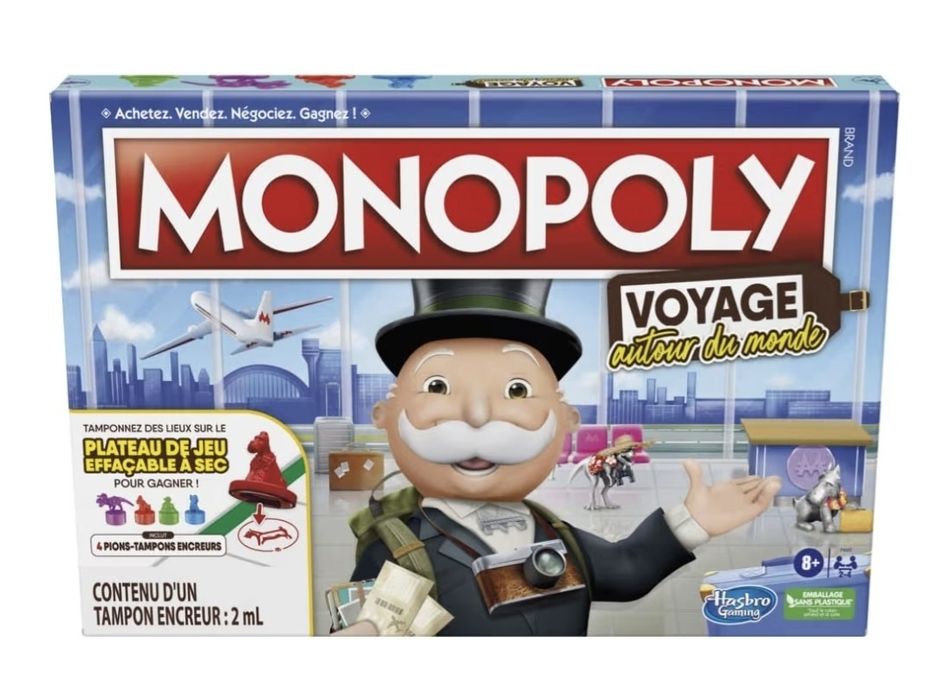 Gra planszowa Hasbro Monopoly Travel Around the World wersja francuska