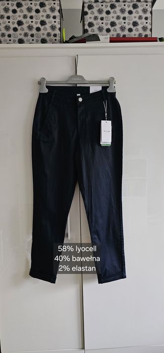 Granatowe spodnie Vila 36 S