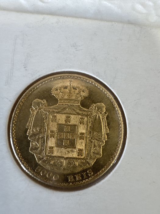 Moeda 5000 Reis 1868 D Luiz - Rara neste estado