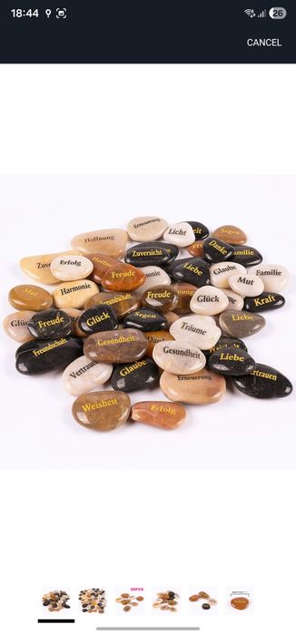 50 Pedras Gravadas Polidas