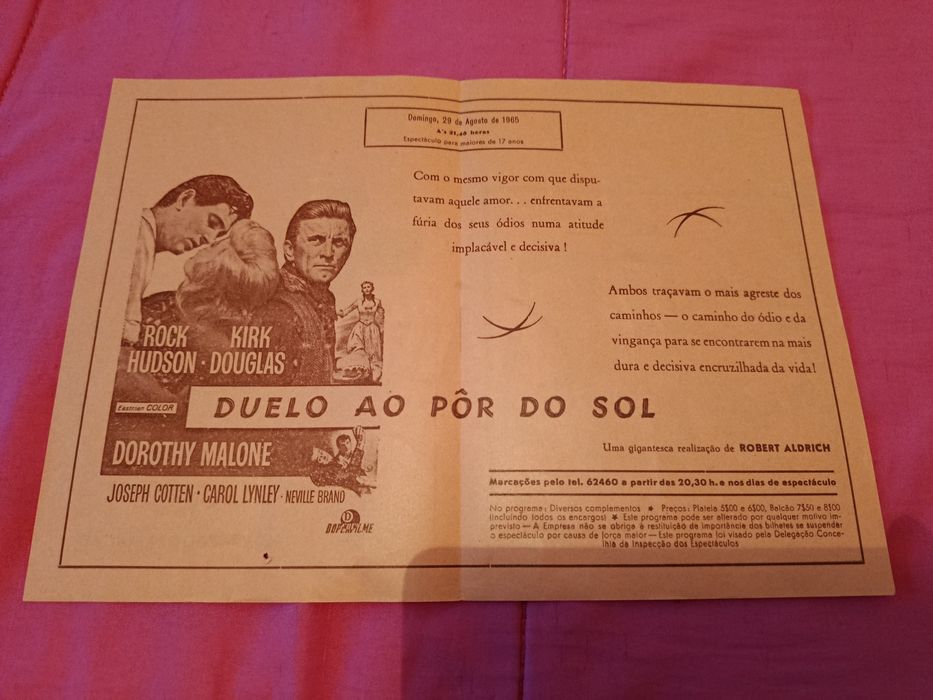 Cine-Teatro do Bombarral (panfletos anos 60) Relíquia