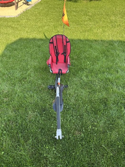 Przyczepka rowerowa Wehoo od 2 do 9 lat, do 36 kg i do 132 cm wzrostu