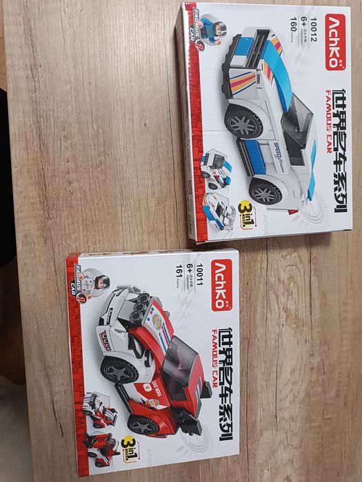 Nowy zestaw klocków a'la lego, samochód wyścigowy do skladania