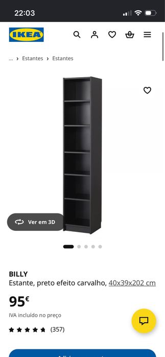 Estante com parteleiras alta nova