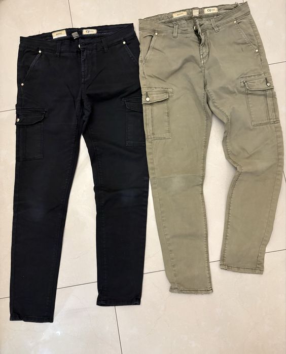 2 szt spodni czarne i khaki 36 elastczny Skinny   GAUDI Jeans