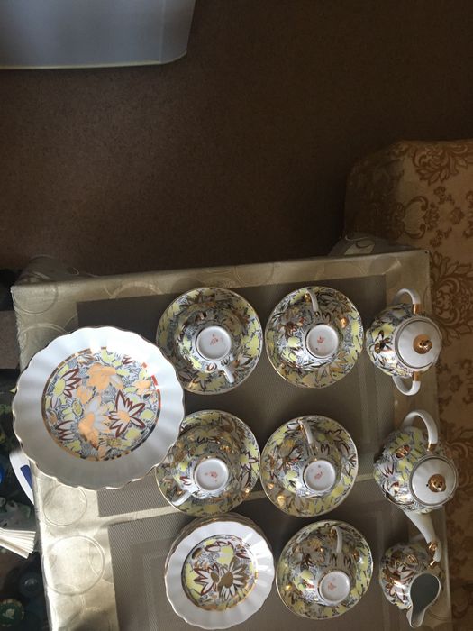 Чайный сервиз золотые ромашки  лфз .