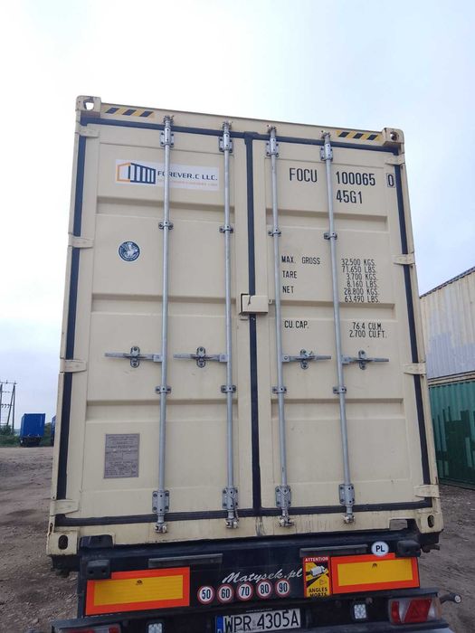 Kontener morski magazyn 40'HC rok prod 2021 jak nowy duży wybór beżowe