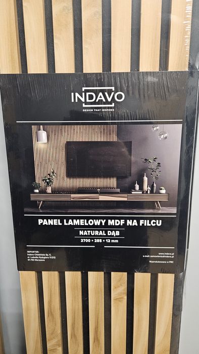 Panele ścienne 3D Lamele na filcu Natural Dąb 270x28,5 - 7 lameli