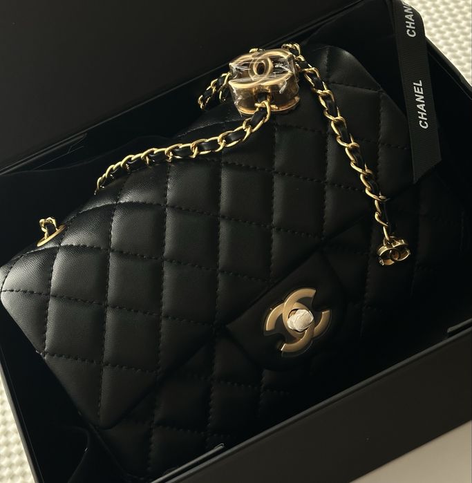 Сумка Chanel mini в чорному кольорі!!! Люкс якість!!!