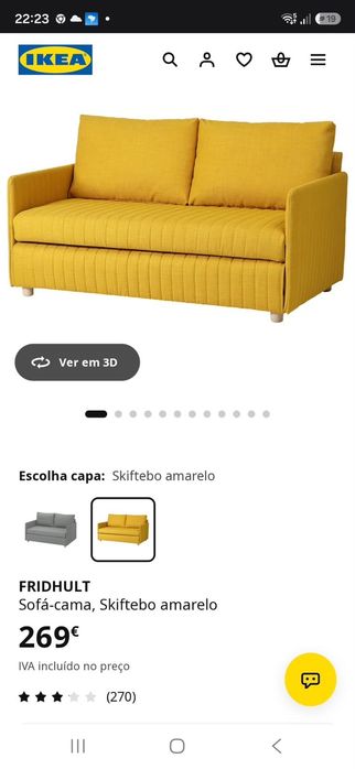 Sofá cama Ikea em ótimo estado