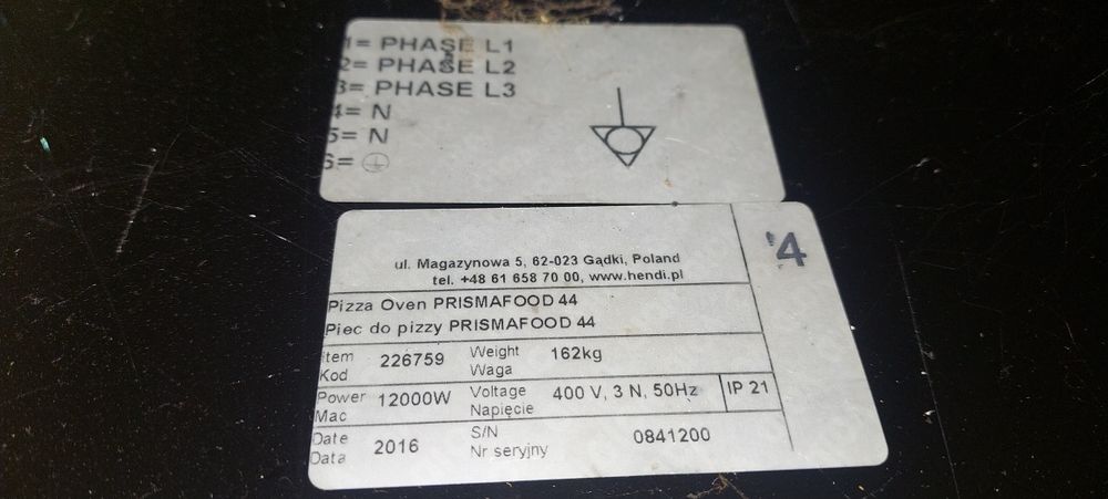 Piec do pizzy Prismafood Hendi 226759 ze stojakiem