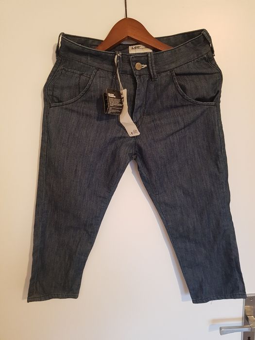 Lee damskie jeansy robaczki capri  24 roz.36 S