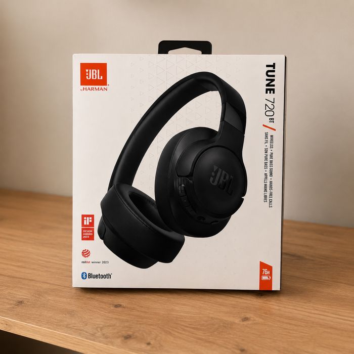 JBL Tune 720BT Czarne Sluchawki Bezprzewodowe Bluetooth Nowe
