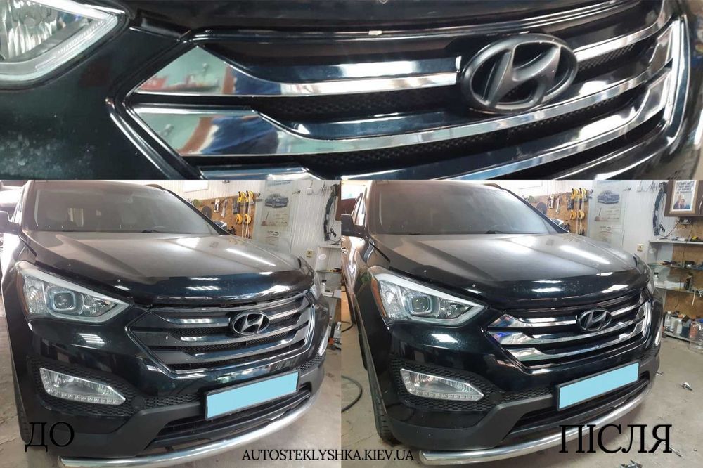 Оклейка антигравийной пленкой. Хром. Бронепленка.