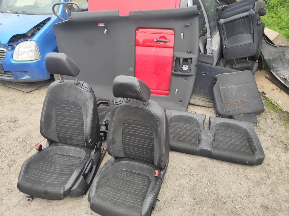 VW Scirocco III MK3 skóry fotele skórzane podsufitka podłokietnik