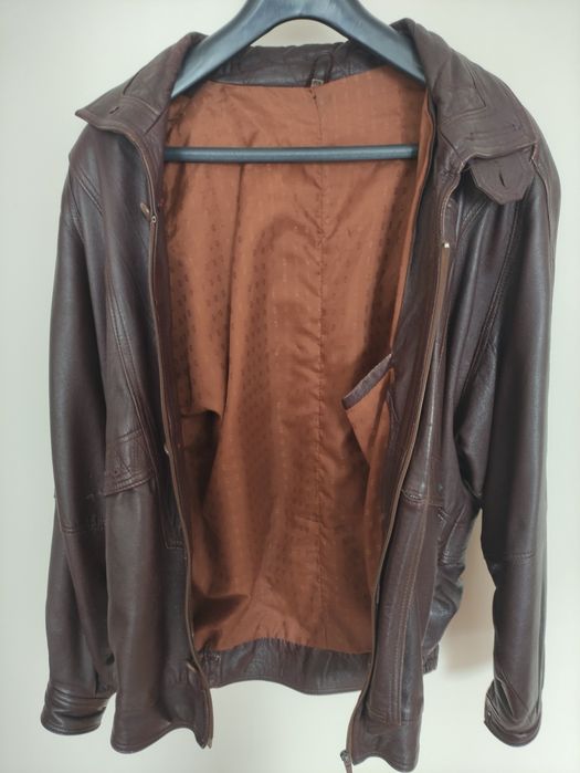 Skórzana kurtka męska XL