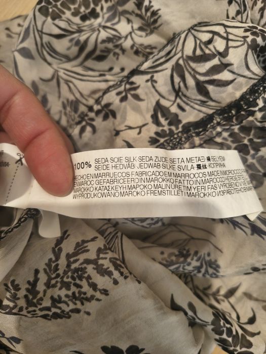 Jedwabna elegancka bluzka ZARA r. M