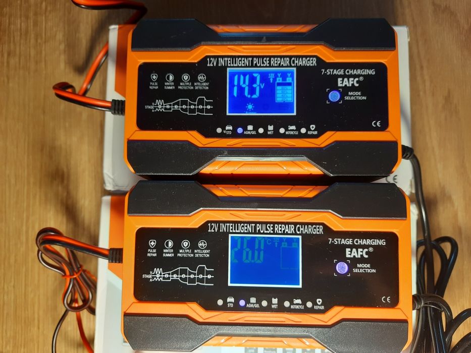 Зарядний пристрій 12А, автоматична зарядка АКБ 12А 12В