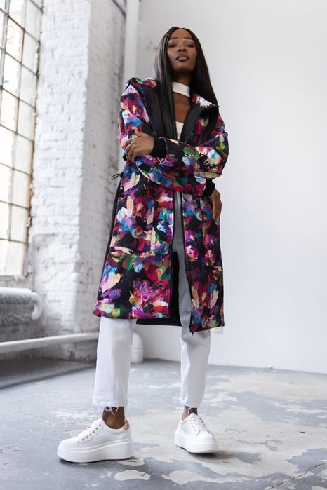 Parka damska waterproof print kolekcja Premium M L XL 2XL, 3XL 4XL