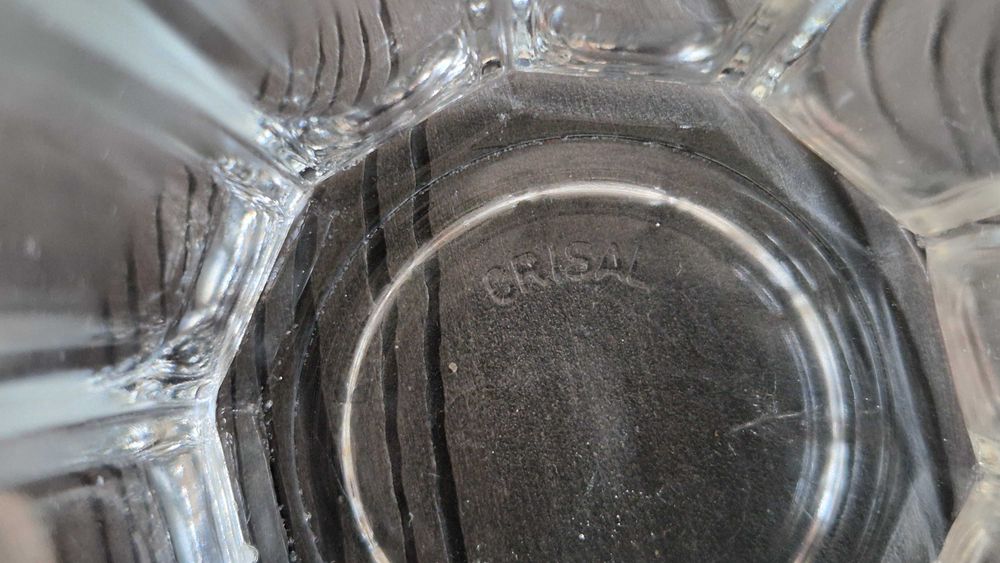 3 copos de vidro vintage Crisal