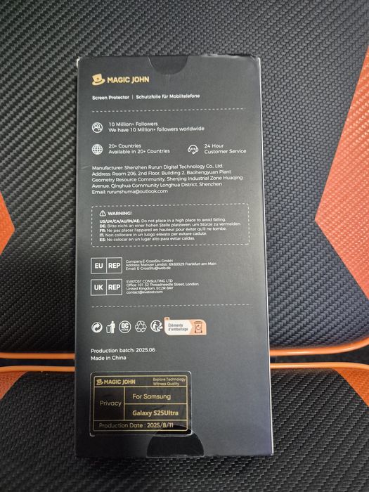 Película de Proteção Samsung Galaxy S25 Ultra