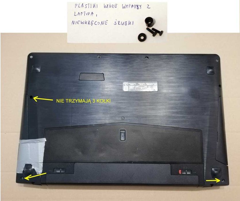 Laptop LENOVO IdeaPad Y510p (GeForce GT755M)+8GB RAM -uszkodzony