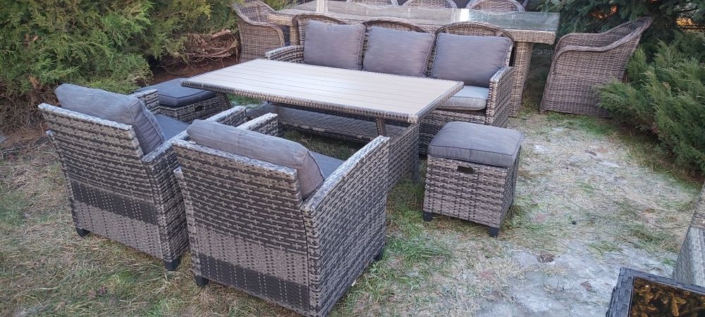 Zestaw ogrodowy rattanowy ratan balkon altanka ogród taras