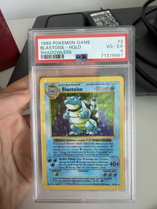 Carta pokemon blastoise shadowless base set holo
