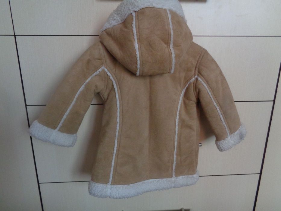Kożuszek dla dziewczynki na roczek 80 cm .urodziny prezent zimowy